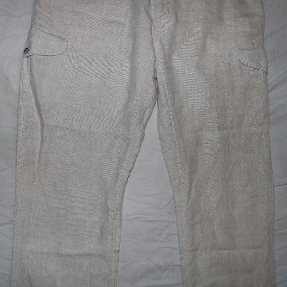 Caribbean Cargo Linen Pants Waist 32x32 Inseam - Picture 3 of 11